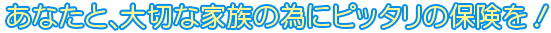 あなたと、大切な家族の為にぴったりの保険を！